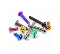 1pc Titanium Bolt M4 M5 M6 M8 Inner Torx flange washer Head colourful Ti Bolts Screw for Bicycle Motor Modify Dropshipping(Rainbow,M5X20)