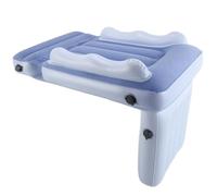 1PC Toddler Travel Bed, 32x24x20 Inch Portable Foldable Inflatable Baby Airplane Bed with Pocket, Safe High Sidewalls Kids Air Mattress, Comfort Car Seat Extender for Sleeping Rest.