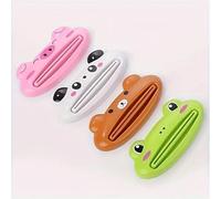 1PC Toothpaste Dispenser, Plastic Cartoon Animal Shaped Holder for Toothpaste and Facial Cleanser, Squeezable Toothpaste and Cleanser, Bathroom Accessory (Brown Bear)