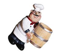 1pc Toothpick Holder Cook Chef Statues Toothpick Case Chef Statue Holder French Chef Figurine Holder Rustic Dining Table Toothpick Storage Container Rural Resin Display Travel