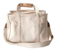 1PC Tote Bag for Women 12x6x10 Inch Multi-Layer Heavy Duty Canvas Tote Bag with Detachable Shoulder Strap for Daily, Travel, Mother and Baby Products.
