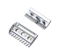 1PC Traditional Replacement Safety Razor Head Chrome Scalloped Bar Double Edge Safety Razor Head Shaving Open Comb Head for Men Barber Male Home Use Shaving Tools