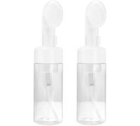 1Pc Transparent 200ml Empty Plastic Foam Dispenser Bottle Refillable Foaming Bottles Soap Dispenser Pump Bottles with Gel Head Wash Brush for Cleaning Travel,Pump Dispensers,Refillable Containers