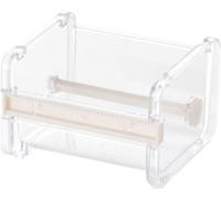 1Pc Transparent Visible Washi Packaging Tape Dispenser Cutter Roll Tape Holder Organizer Desktop Office Tape Holder DIY Sticker Roll Tape Cutter Holder Storage Tape Cutting Office School Tools