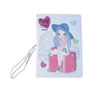 1Pc Travel Cartoon Passport Holder Case Card ID Holders Wallet Bags PU Leather Passport Cover for Women Students