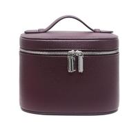 1Pc Travel Makeup Bag with Compartments, 20x14x16cm Cosmetic Organizer with Removable Divider, Perfect for Brushes, Skincare & Travel Essentials, Stylish & Functional (Purple)