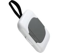 1Pc Travel Wipe Holder Reusable Wet Wipe Container Box Strollers Hanging Dispensers Refillable Case Safe Wet Storage and Holders(Grey)
