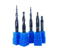 1PC Tungsten Carbide End Mill 6mm Ball Nose Tapered Mills Router Bits FOR Aluminum/Copper CNC Taper Wood Metal Milling Cutter(R0.25X30X6X50)