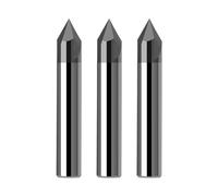 1PC Tungsten Steel Chamfering Milling Cutter Endmill 60 90 120 Degree Coated 3 Flute Milling Tools Carbide Chamfer End Mills(D6xR90x50L)