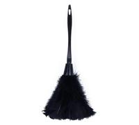 1pc Turkey Feather Duster with Black Plastic Handle Cleaning Tool(black)35cm AS