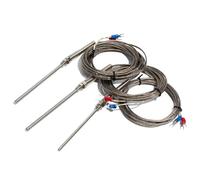 1pc Type K Thermocouple for Industrial Temperature Controller 5x100mm Probe 1m/2m/3m/4m/5m Wire Length(5x100mmx5m)