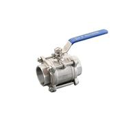 1pc Type Three Stainless Steel Switch Ball Valve 1 1/2 Inch BSP Female Thread DN40 SS304 201 316 2 Way Water(SS316)