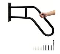 1pc U-Shaped Metal Handrail for Outdoor Steps, Wall-Mounted Safety Staircase Grab Rail, Modern Entryway Railing for Elderly and Disability