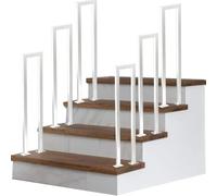 1pc U-shaped Wrought Iron Staircase Railing, Non-slip Handrail For Indoor & Outdoor Use, Durable Balcony & Attic Guardrail, Safe Transition Guard White 95CM/3.1FT