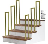 1pc U-shaped Wrought Iron Staircase Railing, Non-slip Handrail For Indoor & Outdoor Use, Durable Balcony & Attic Guardrail, Safe Transition Guard Gold 90CM/2.9FT
