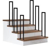 1pc U-shaped Wrought Iron Staircase Railing, Non-slip Handrail For Indoor & Outdoor Use, Durable Balcony & Attic Guardrail, Safe Transition Guard Black 35CM/1.1FT