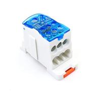1pc UKK125A Din Rail Terminal Block One In Six Out Power Distribution Block Universal Electric Wire Connector Junction Box