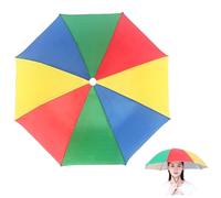 1PC Umbrella Hat Foldable Hands Free UV Protection Head Umbrella Hat for Men, Women Rainproof Adjustable Outdoor Caps for Fishing, Camping, Gardening.