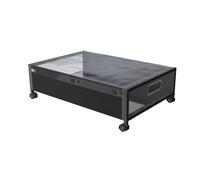 1Pc Under Bed Metal Storage Box Wheeled W/ Lids Shoes Clothes Tidy Organizer