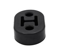 1Pc Universal 2 Holes Red Black Car Rubber Exhaust Tail Pipe Mount Brackets Hanger Ring Muffler Insulator Tail Exhaust Tips(Black)