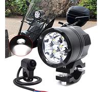 1PC Universal 60W Motorcycle Spotlights LED Headlights with Waterproof Switch ,6 LEDs Motorbike Driving Fog Lights Auxiliary Lamp Daytime Running Lights 12V 24V for Trikes Quads Bike Cars Trucks