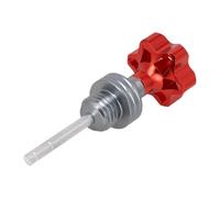 1pc Universal Oil Dipstick Cap Plug Compatible With Scooter Motorcycle Engine Crankcase Oil Level Gauge Filler Cap Replacement Compatible with Various Engine Models(Red)