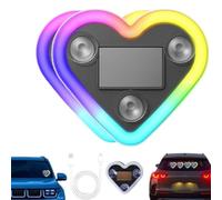 1Pc Universal Solar Car LED Window Decoration Heart Neon Light Auto Ambient Gift Interior Lamp Atmosphere Ideal
