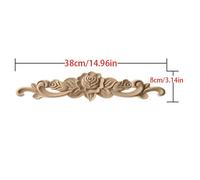 1pc Upright Unpainted Woodcarving Decal Corner Strip Applique Frame Home Furniture Wall Cabinet Door Decor