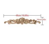 1pc Upright Unpainted Woodcarving Decal Corner Strip Applique Frame Home Furniture Wall Cabinet Door Decor