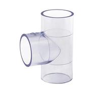 1pc UPVC Pipe Connector 20 25 32 40 50mm Transparent Straight Elbow Tee Joints Aquarium Water Pipe Adapter(Tee I.D 25mm)