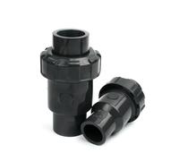 1pc UPVC Single Union Check Valve - Dark Grey, 20-110mm, Non-Return for Aquarium, Garden Irrigation & Water Treatment(ID20mm)