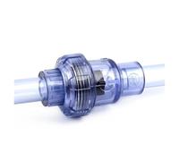 1pc UPVC Transparent Check Valve for Aquariums and Garden Irrigation -PVC Pipe Connector, Durable and Eco-Friendly(Transparent,ID25mm)