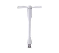 1Pc Usb Fan Flexible Bendable Mini For Power Bank Laptop Pc Ac Charger Computer Portable Cooler Summer Gadget White