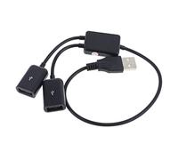 1PC USB2.0 Hub OTG Cable USB Male to Dual USB Female Adapter Converter for WindowsXP/7/8/OS System
