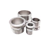 1pc Vacuum Flange Hex Joint Adapter KF16 KF25 KF40 KF50 304stainless Steel BSPT External Thread 1/8 "1/4”1/2“3/4”3/8“1”11/4" 11/2" 2"(KF25-BSP 1inch)