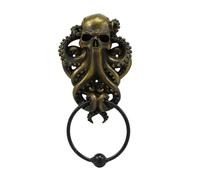 1pc Vintage Door Knocker Horned God Resin Statue Front Handle Pulls Knob Home Decoration(Octopus B)