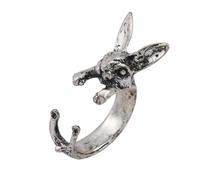 1pc Vintage Knuckle Rabbit Opening Easter Costume Accessories Bunny Open Women Rings Chinese Joint Ring Alloy