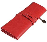 1Pc Vintage Makeup Brush Rolling Pouch Makeup Brush Holder Cosmetic Bag Organizer Portable Leather Pencil Case Stationery For Travel Usered For LadyDurability