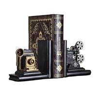 1pc Vintage Style Film Camera Cast Bookend, Novelty Bookcase Book Stand for Library School Office Home (not Include Book)