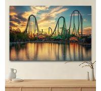 1pc vivid water park roller coaster party background - suitable for birthdays holidays partiesL