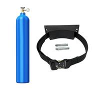 1pc Wall Mounted Oxygen Cylinder Bracket with Adjustable Straps - Heavy Duty ABS Holder for Home, School, and Laboratory Use(Black)