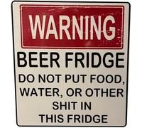 1Pc Warning Beer Fridge Magnet, Funny Beer Fridge Magnet, Refrigerator Magnets Stickers DO NOT Put Food, Water, OR Other Shit in This Fridge Kitchen Magnets