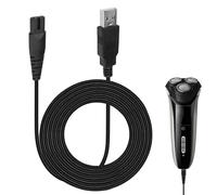 1Pc Water Flosser Charger Cable 1.2M Shaver Charger USB Charging Cable | for Hatteker Hair Clipper Cordless Beard Trimmer Shaver RFC-588 RFC-598 RFC-690 RFC-692 RFC-696 Black