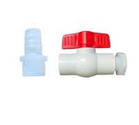 1Pc Water Tank Valve Drain Switch Hose Connector Flow Regulation G3/4 inch DN20 Thread Plastic Garden Irrigation(18mm Valve 1pc)
