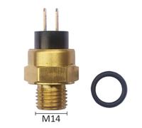 1PC Water Temperature Thermostat Switch for M14 Motorcycle Radiator Coolant Fan, Brass Temp Sensor 85°C On, Gold 44mm