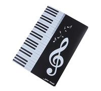 1pc Waterproof 6-Page Performance Piano Sheet Music Clip A4 Three-fold Six-Page Expanded Replay Folder for Musicians and Band