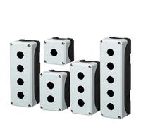 1Pc Waterproof Button Box Switch Control 1/2/3/4/5hole Industrial Indicator Light Electrical Plastic Emergency Stop 22mm(5Hole)