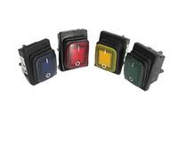 1pc Waterproof KCD4 4 Pin ON-OFF Boat Car Rocker Switch 16A 250VAC/ 30A 125VAC With Light Switch 38 * 30 * 30mm