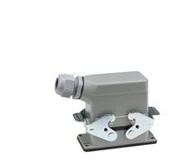 1pc Waterproof Plug Connector - 16A/500V Industrial Automation, Copper Contacts, Die-Cast Aluminum Shell, HDC-HEE Series(16 Core Side Outlet)