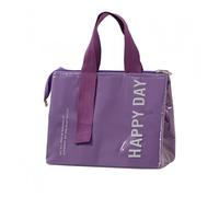 1Pc Waterproof Purple Lunch Bag, Portable Thermal Bag for Kids & Ladies, Ideal for School, Office, Picnic & Outdoor Use (Durable & Stylish)